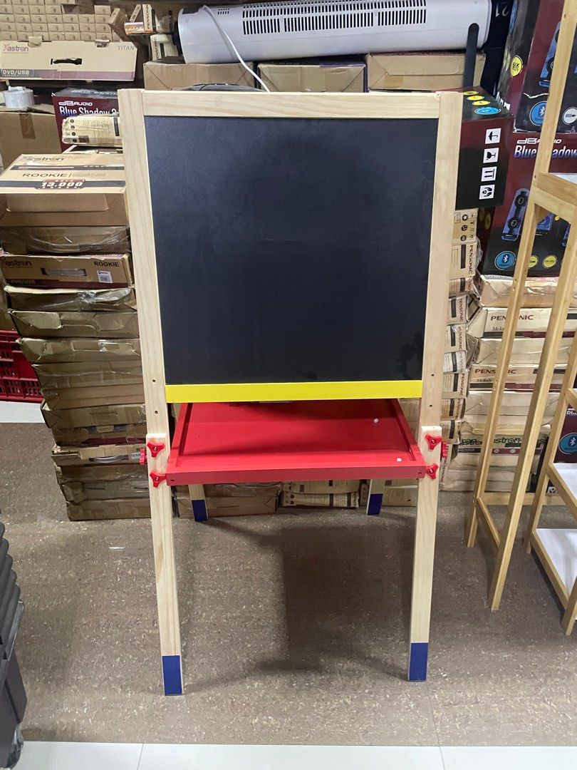 anko standing blackboard/whiteboard (Category: Office Furniture & Fixtures) located in Pasay City. Submitted by enrico_appliances (Listing ID 1376530077, Image 2). Description: no problems with free marker and eraser still stable.