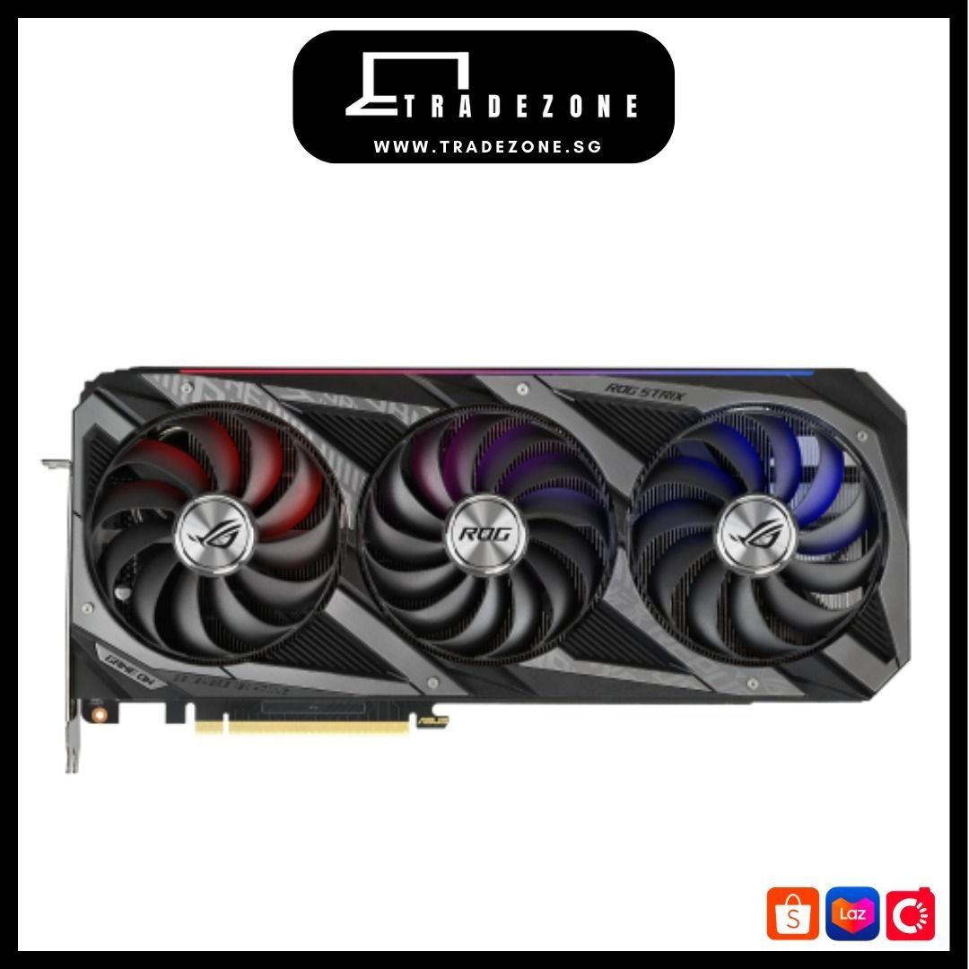 Asus ROG STRIX RTX 3070 TI 8GB GAMING Graphic Card (Category: Computer Parts) located in Singapore. Submitted by tradezonepc (Listing ID 1376541720, Image 1). Description: Hi Tradezone is doing a promotion for our lightly use Asus ROG STRIX RTX 3070 TI 8GB GAMING that we have in stock. No overheating issues. No Mining Selling: $549 (instalment $579.19) ONLY! FIXED! .