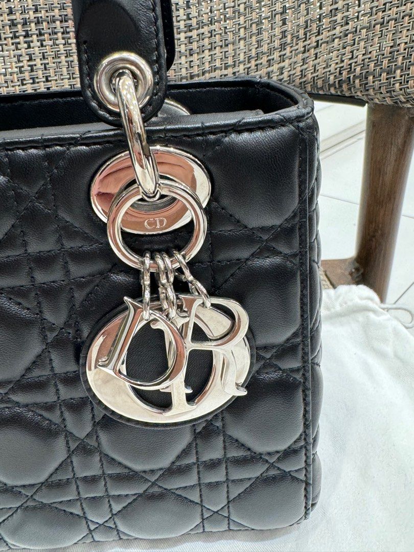 Authentic Dior (Category: Luxury Bags & Wallets) located in Manila. Submitted by chloe_luxuries (Listing ID 1376470506, Image 2). Description: Guaranteed original Lady Dior Small Excellent condition good as new Used once Comes with dustbag box and authenticity card Pm for those interested.