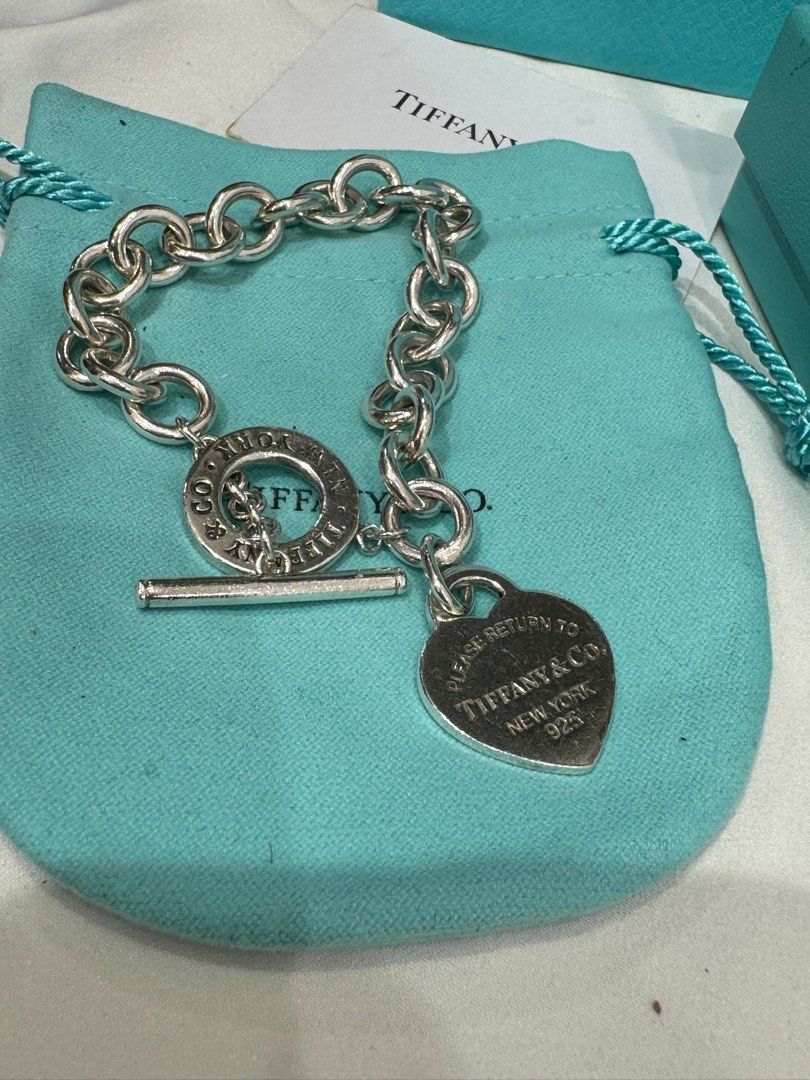Authentic Toffany & Co/marked down (Category: Luxury Accessories) located in Manila. Submitted by chloe_luxuries (Listing ID 1376474355, Image 2). Description: Guaranteed original Tiffany & Co Heart Tag Toggle Bracelet in Silver 8-inches wrist size Complete inclusion Pm for more details.
