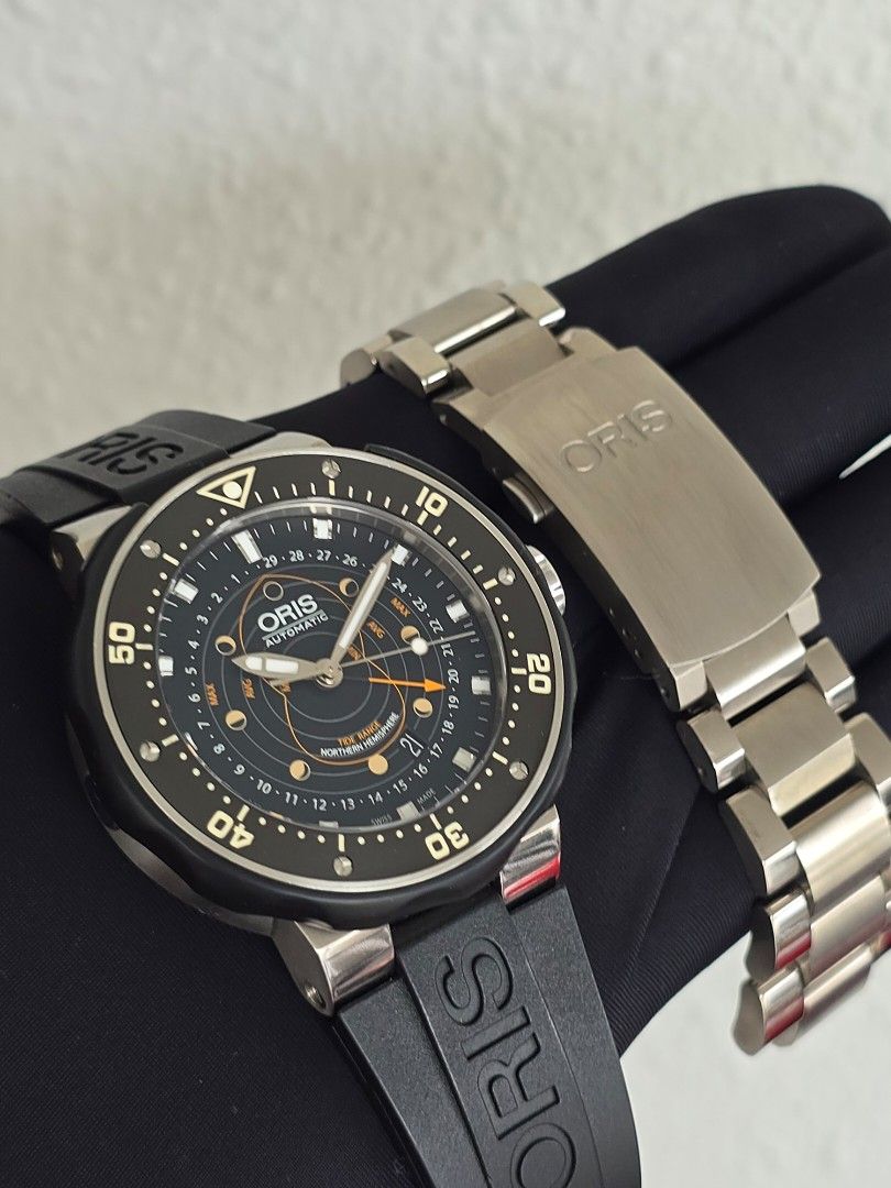 ORIS PRODIVER POINTER MOON TITANIUM PRO DIVER 01 761 7682 7154-SET