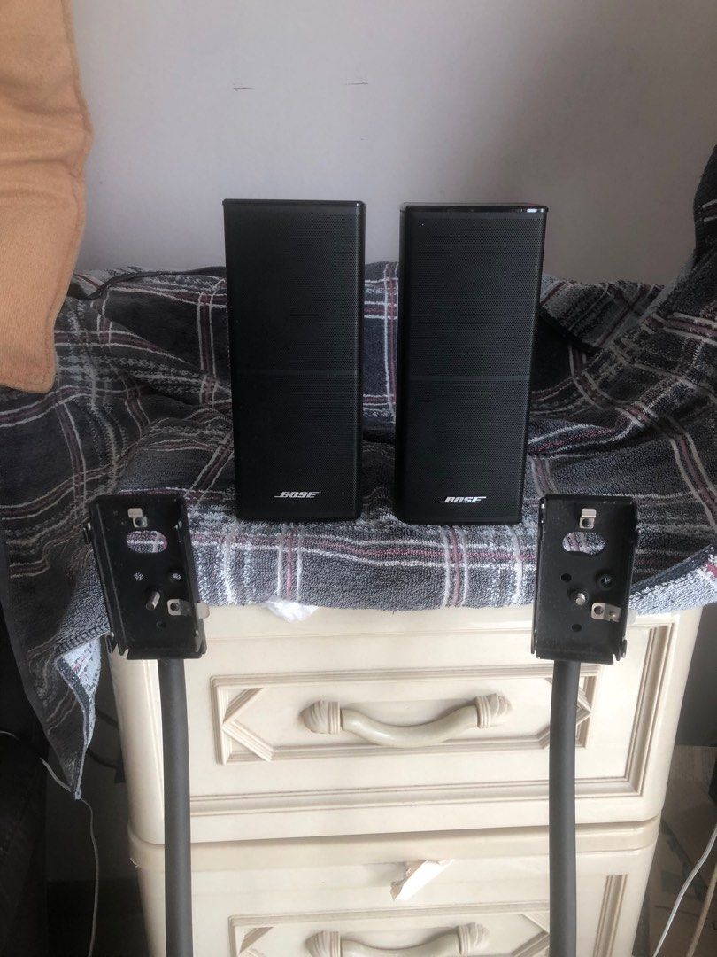 Paire D'enceintes Bose Jewel Cube Noir – Double Cube Avec Câble D'origine, Son Bose