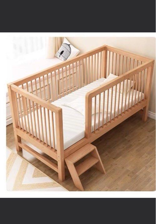 (BRAND NEW) Toddler Bed with Steps (Category: Childrens' Beds) located in Singapore. Submitted by lightningrain (Listing ID 1376422571, Image 1). Description: Customized from Taobao, actual item is in light grey. Size is customised for Singapore super single mattress. All brand new in box. Reason for selling: Decided to buy bumper bed instead as baby is still too young and I do have extra storage space. Comes with extra door latch. Hit me up for 