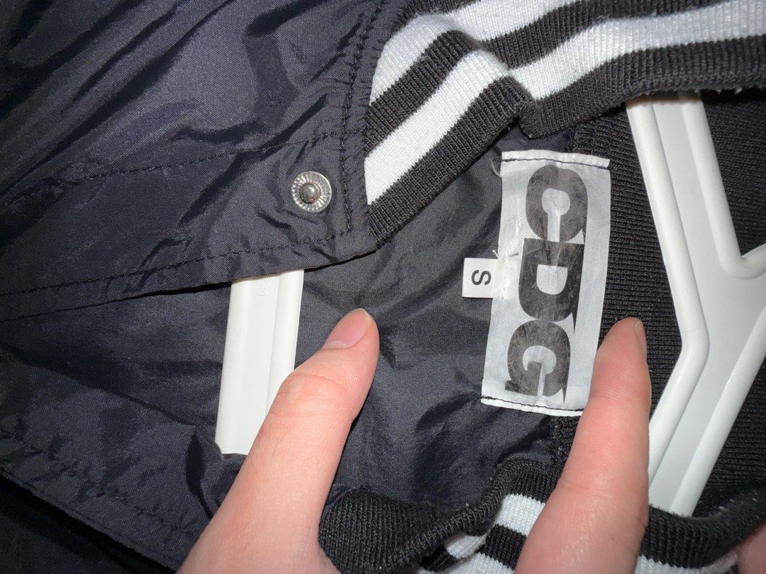 CDG Jacket (Category: Coats, Jackets and Outerwear) located in Singapore. Submitted by cxnst (Listing ID 1376521776, Image 3). Description: Commes Des Garcons Varsity Jacket have not worn in years bought from CDG store Japan in 2019.