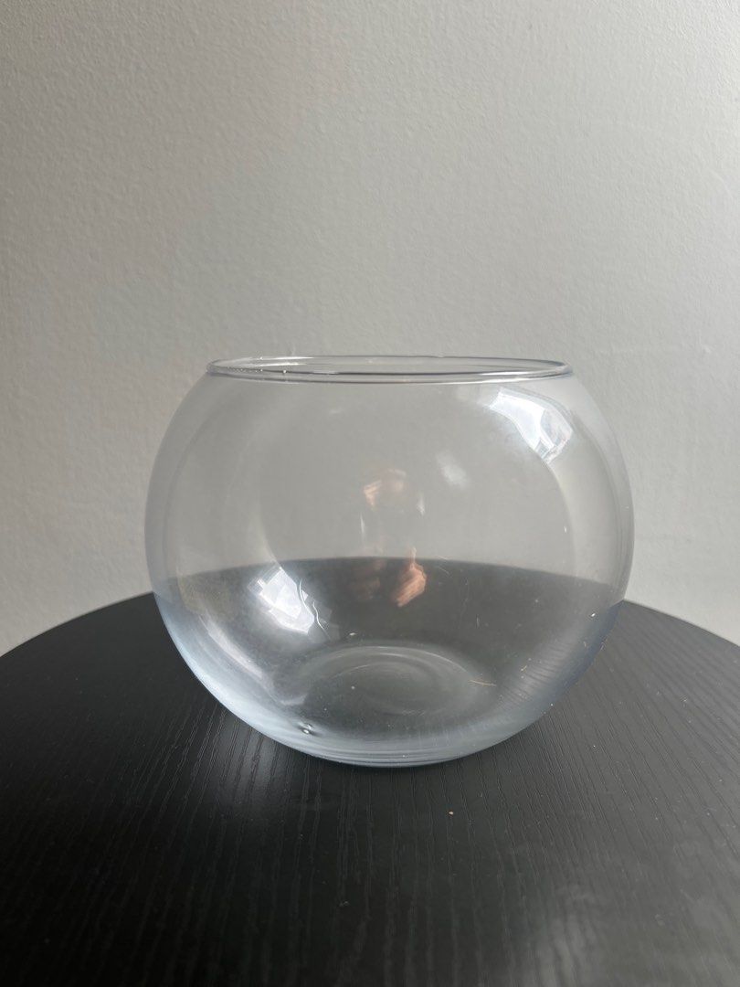 Clear Glass Fishbowl Vase