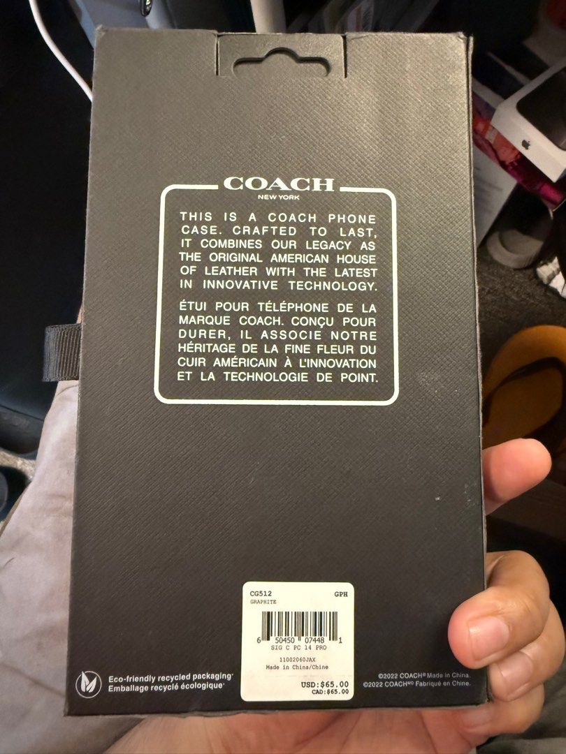 Coach Iphone 14 pro case (Category: Cases & Sleeves) located in Quezon City. Submitted by kulotskiz (Listing ID 1376618379, Image 2). Description: Authentic coach iphone 14 pro case Q.c area Shipping fee is at buyers expense.
