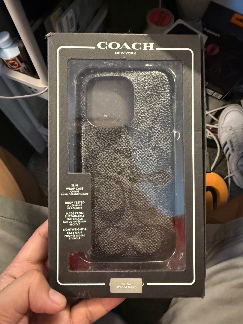 Coach Iphone 14 pro case (Category: Cases & Sleeves) located in Quezon City. Submitted by kulotskiz (Listing ID 1376618379, Image 1). Description: Authentic coach iphone 14 pro case Q.c area Shipping fee is at buyers expense.