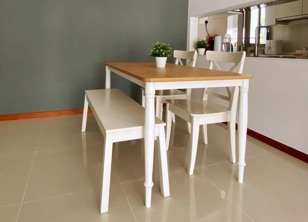 Dining Table (Category: Tables & Sets) located in Singapore. Submitted by contactlib52322 (Listing ID 1376509553, Image 1). Description: Length by breadth, 1 .3m by 0.8m. Good condition, only dining table. No chairs. Flexible collection time at Hougang..