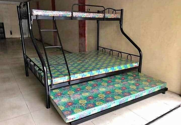 Double Deck Rtype with pullout with mattress 4inch (Category: Bed Frames & Mattresses) located in Manila. Submitted by jhengsellav (Listing ID 1376618039, Image 1). Description: BODEGA STOCK!! BUNK BED ANY SIZE AVAILABLE! BRAND NEW!!! HEAVY DUTY! GOOD QUALITY! FULL WELD! CASH ON DELIVERY ADDITIONAL DELIVERY FEE DIPENDE SA LOCATION DELIVERY FIRST BEFORE PAYMENT FREE ASSEMBLE!!! ( SINGLE ) 30 X 75 36 X 75 48 X 75 54 X 75 60 X 75 (DOUBLE DECK) 30 X 
