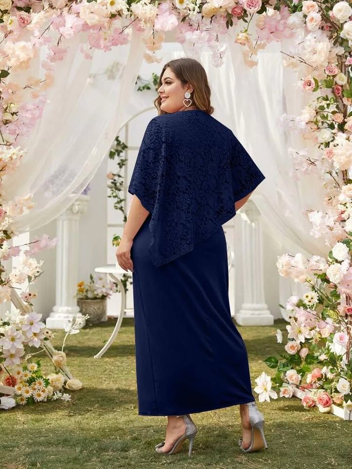 Embroidered Lace Upper Plus Size Elegant Dress (Category: Dresses) located in Makati City. Submitted by micmic804 (Listing ID 1376464979, Image 2). Description: Condition New Brand MFashion Color Navy Blue Embroidered Lace Upper Plus Size Elegant Dress Blend cotton, thick stretch Embroidered lace upper design Free size fits up to XXL Good quality Bust: 102cm Waist: 90cm Hips: 110cm Length: 125cm Please allow 1~3cm error for manual measurement I b