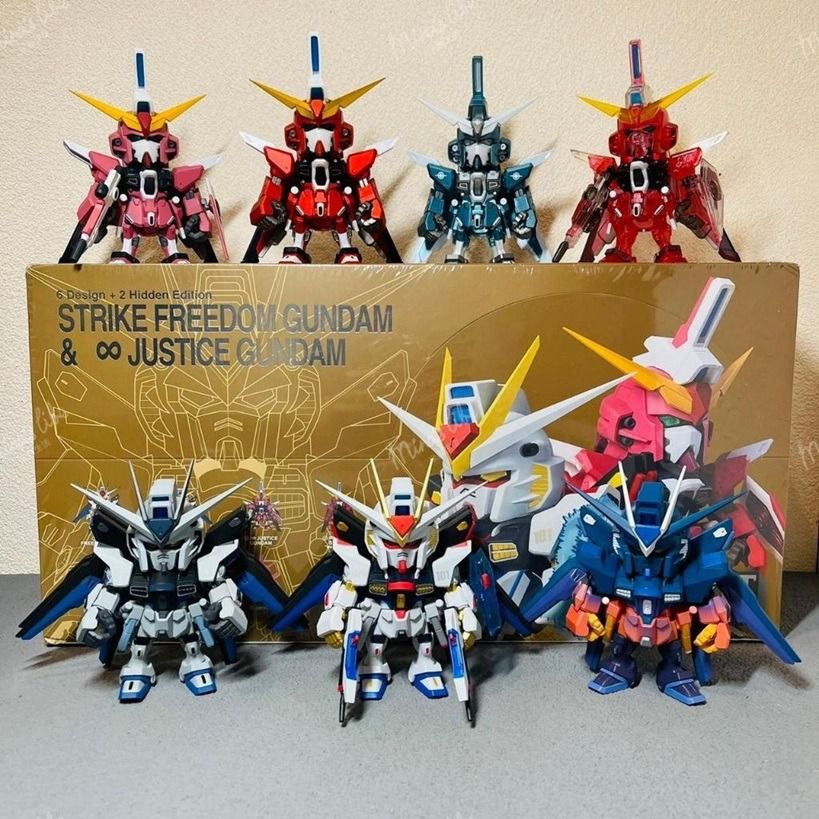 STRIKE FREEDOM & INFINITE JUSTICEボックス未開封 STRIKE FREEDOM GUNDAM AND INFINITY JUSTICE GUNDAM FIGURINES / FULL
