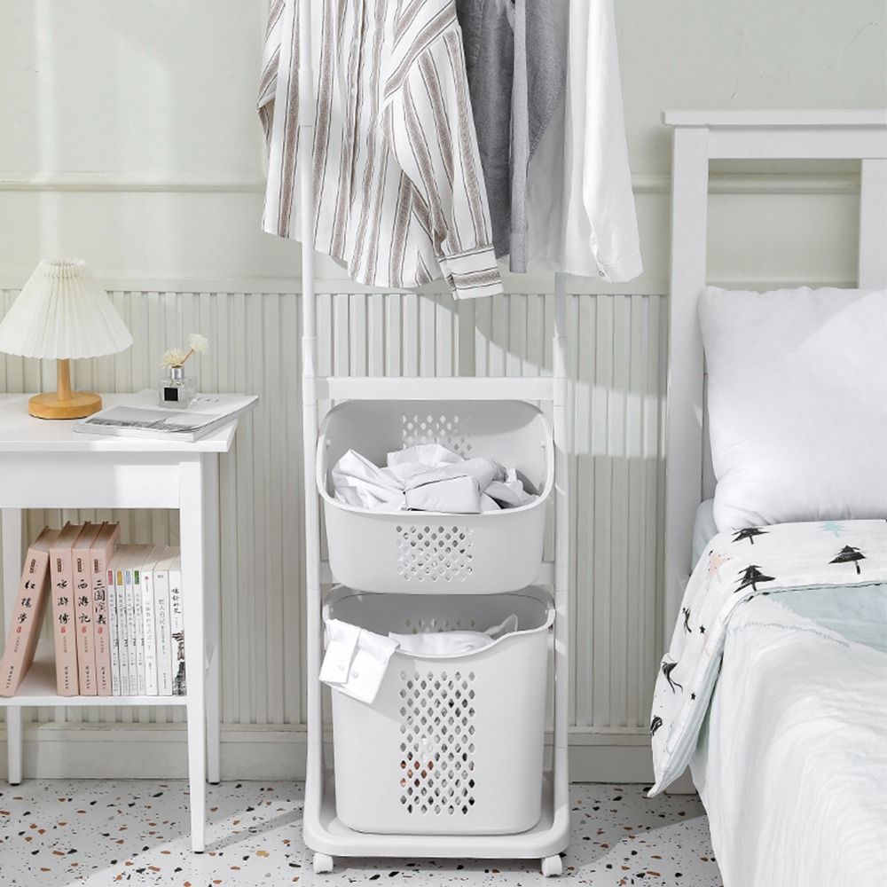 [FREE DELIVERY] Swing Laundry Storage Rack - Laundry Basket