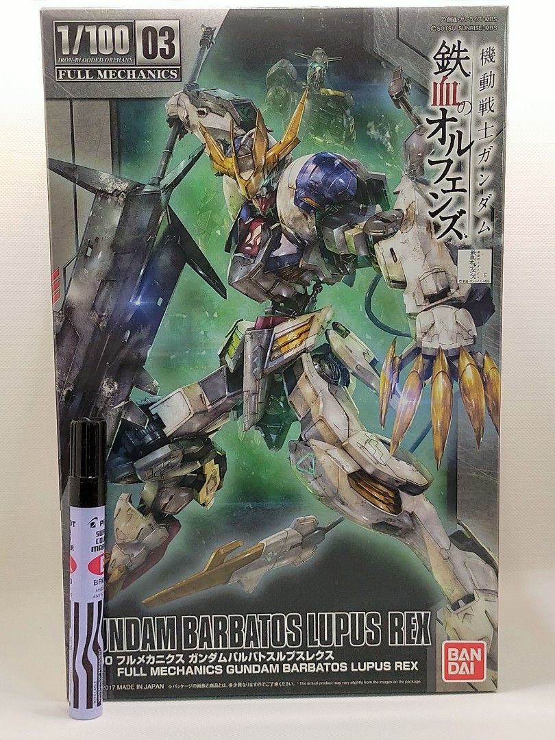 Full Mechanics 1/100 Gundam Barbatos Lupus Rex Model Kit (Category: Gundam & Model Kits) located in Quezon. Submitted by sug0it0ys (Listing ID 1376555029, Image 2). Description: Please read ⚠️ PASS po sa LOW OFFERS 🙅🏻‍♂️ Shipping transaction only 📦 Bandai Full Mechanics 1/100 Gundam Barbatos Lupus Rex Model Kit *UNBUILT Payment: GCash Free shipping via LBC: - Door to door 🚪 - Branch pick-up 🏪 *requires valid ID of recipient. Seller Location: