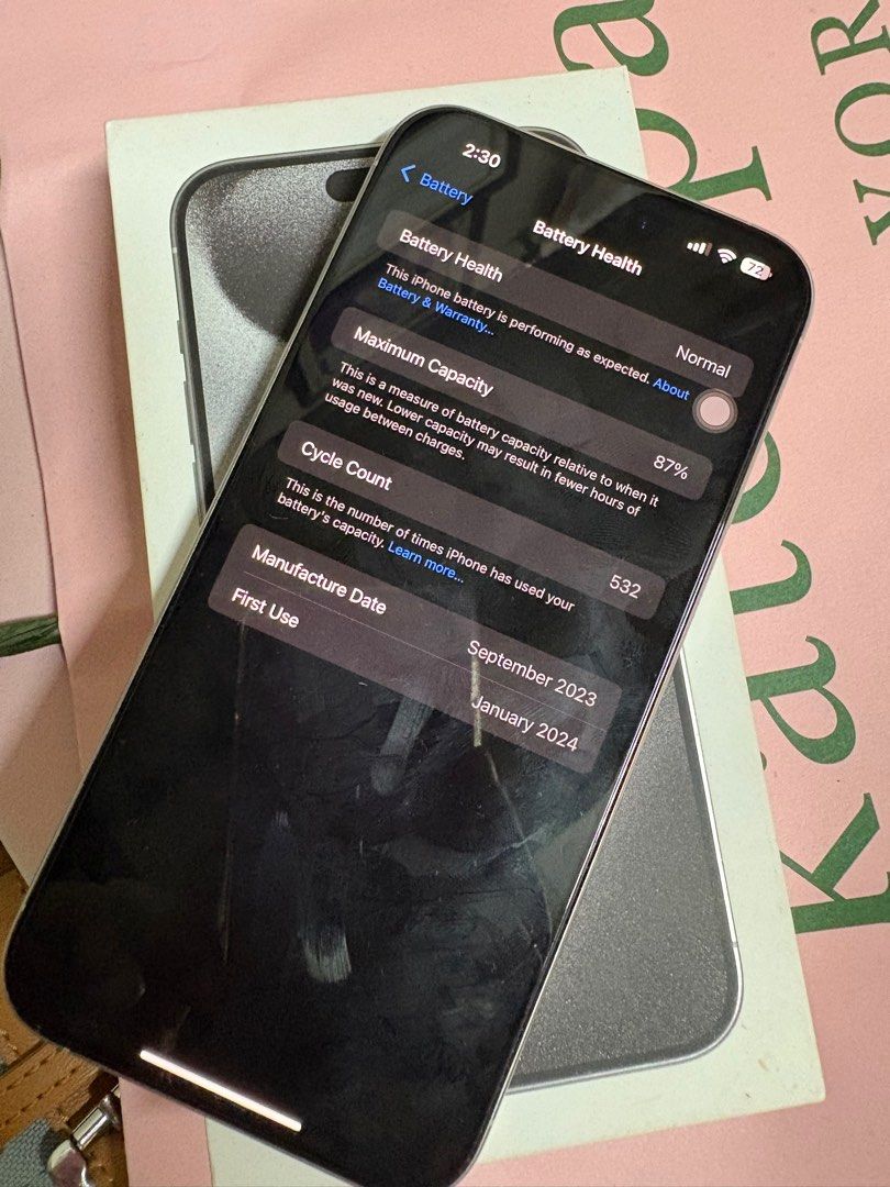 Iphone 15 Pro Max 256 gig (Category: iPhone 15 Series) located in Taguig. Submitted by suzzsy (Listing ID 1376484389, Image 3). Description: .