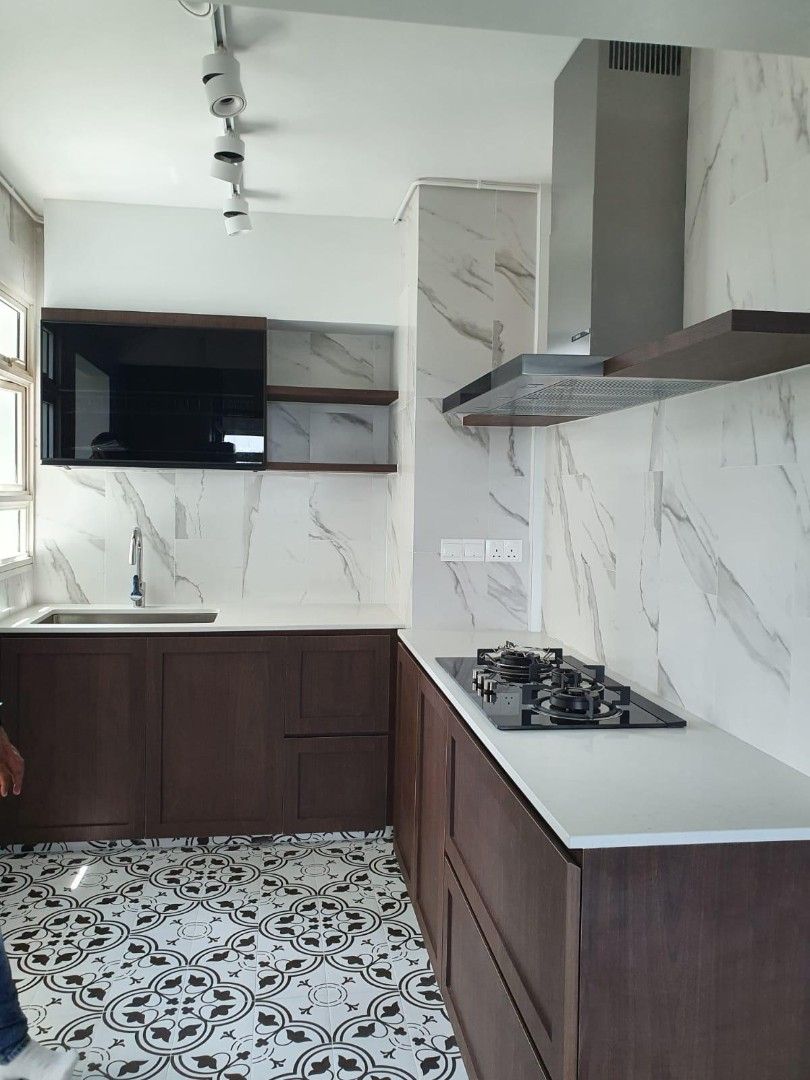 kitchen cabinet/ renovation/renovation contractor/contractor/tiler/tiling works/carpentry/carpenter/toilet renovation/kitchen renovation/hacking/full renovation/bto flooring/kitchen tiles/direct tiles62863114712066112