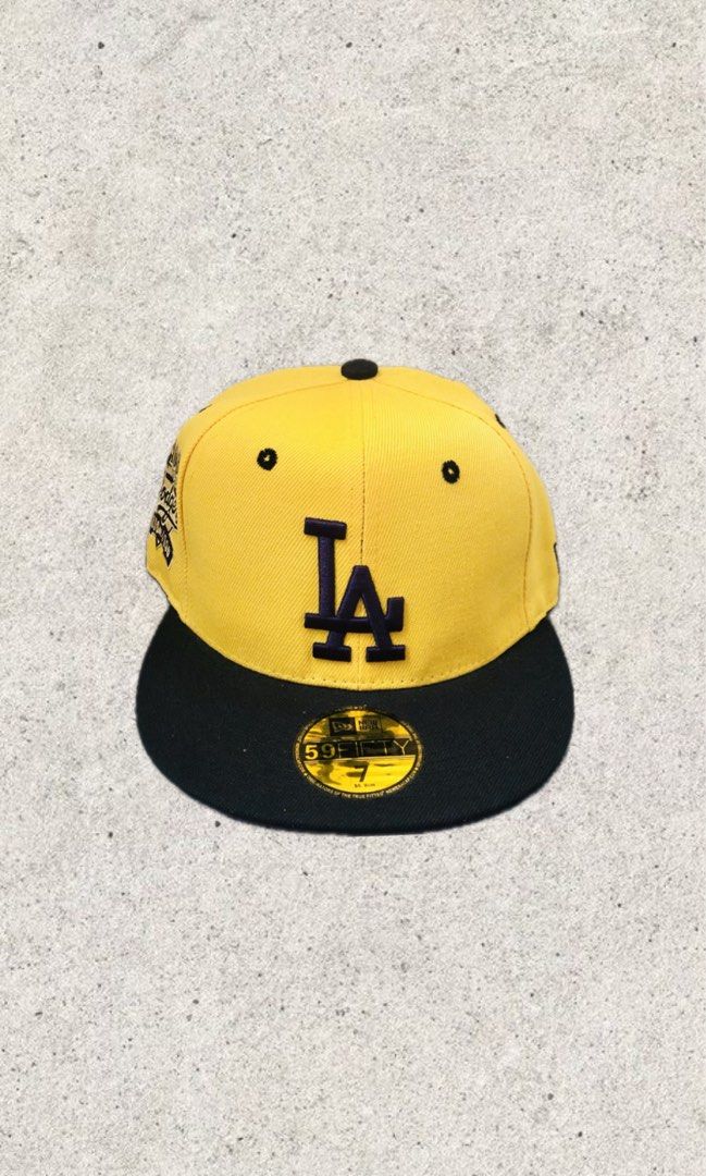 LA black yellow fitted cap (Category: Caps & Hats) located in San Antonio. Submitted by lostnfoundph (Listing ID 1376479369, Image 1). Description: ➰ brandnew ➰ violet inner bill.