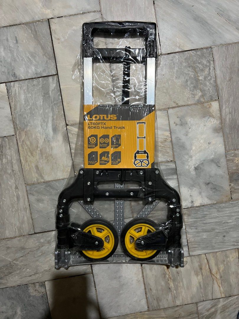 Lotus Hand Truck Trolley (Category: Construction Tools & Equipment) located in Makati City. Submitted by da_mars (Listing ID 1376528034, Image 1). Description: Lotus Hand Truck Trolley 60kg Brand new .