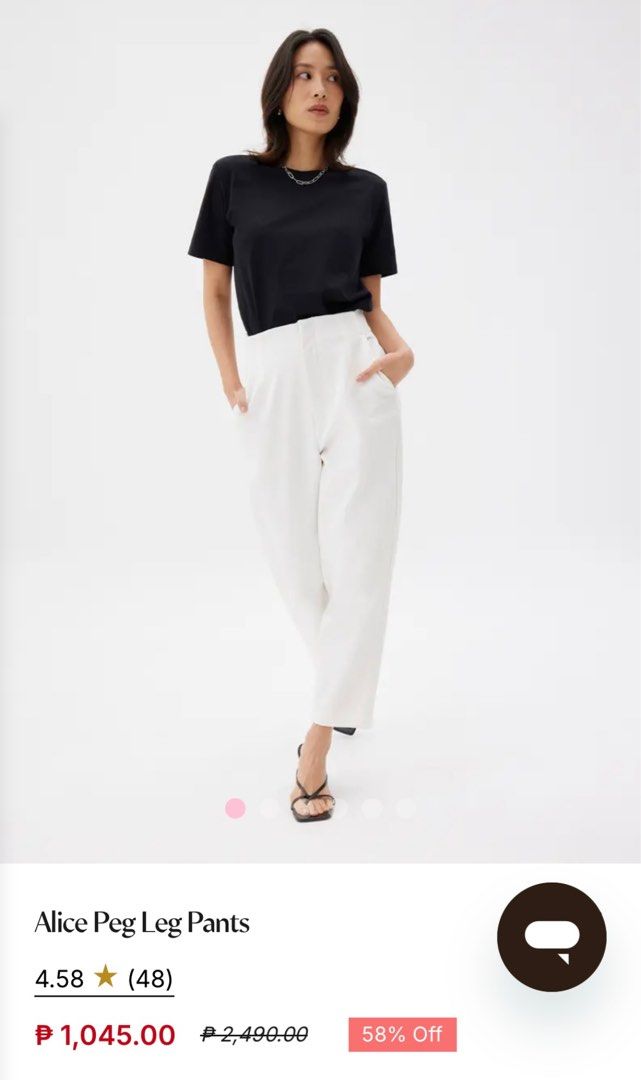 Love Bonito slacks (Category: Other Bottoms) located in Quezon City. Submitted by jandbeyond (Listing ID 1376524486, Image 1). Description: Brand new with tag 450 each, 800 for both Size:25 Colors: bkack and white Rfs: wrong size .