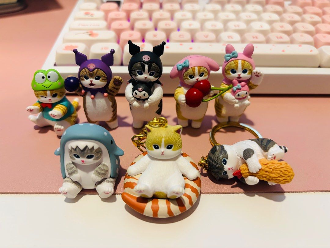 Mofusand Figures (Category: Designer & Blind Box Toys) located in Imus. Submitted by yummyfinds (Listing ID 1376533342, Image 1). Description: PM for prices of each characters For Sanrio, selling as set only Sanrio, My Melody, Kuromi, Keroppi Ebi Shark ❌ sold.