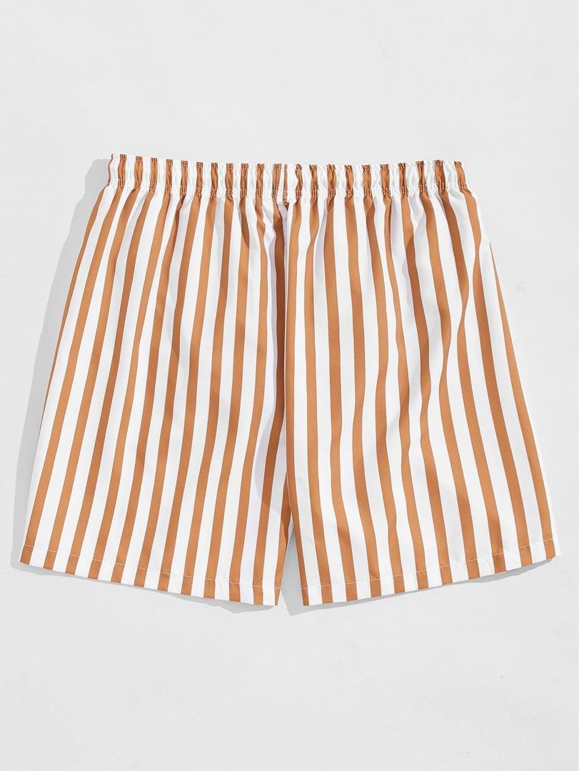 Mustard & White Striped Drawstring Swim Trunks Fits Small to Medium (Category: Swim Trunks & Board Shorts) located in Paranaque City. Submitted by lou-dime (Listing ID 1376470969, Image 2). Description: Mustard & White Striped Drawstring Waist Swim Trunks Size: Small to Medium Length: 16.5 in Waist Size: 28-39 in Hip Size: 42.9.