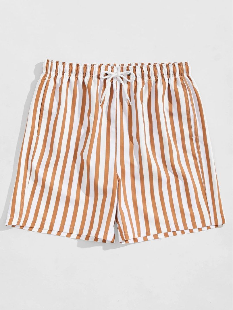 Mustard & White Striped Drawstring Swim Trunks Fits Small to Medium (Category: Swim Trunks & Board Shorts) located in Paranaque City. Submitted by lou-dime (Listing ID 1376470969, Image 1). Description: Mustard & White Striped Drawstring Waist Swim Trunks Size: Small to Medium Length: 16.5 in Waist Size: 28-39 in Hip Size: 42.9.