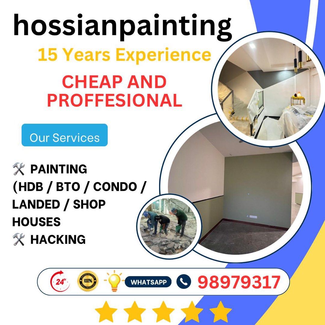 Painting Service |Cheap painting |Hdb painting | Condo | Landed | Whole house painting | Office Painting | Industrial Painting62863092752131113