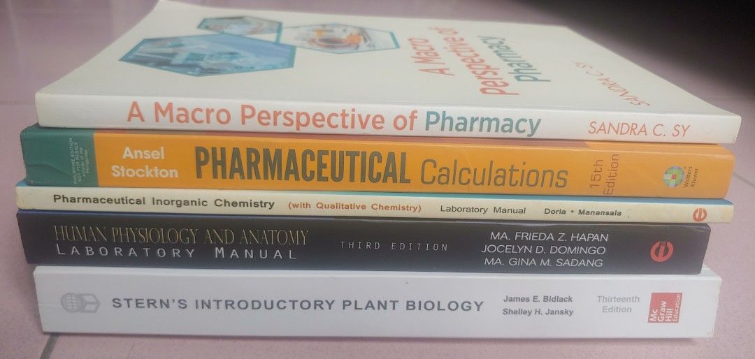 (NEGO) Pharmacy Books (For take all or split) (Category: Textbooks) located in Manila. Submitted by glassine (Listing ID 1376426535, Image 1). Description: just need to get rid of this bago ma-anay :') can split!.