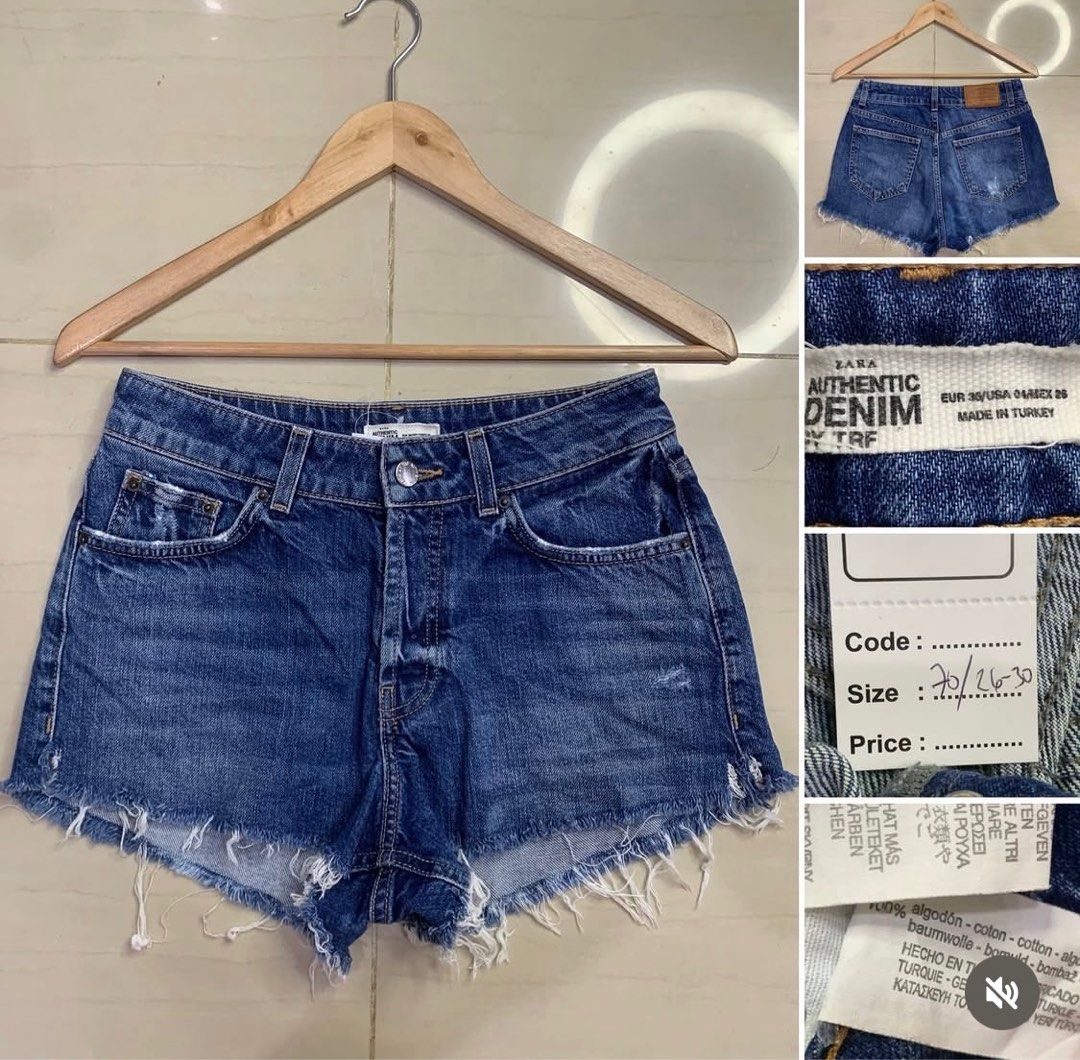 Preloved zara denim short pants size 36