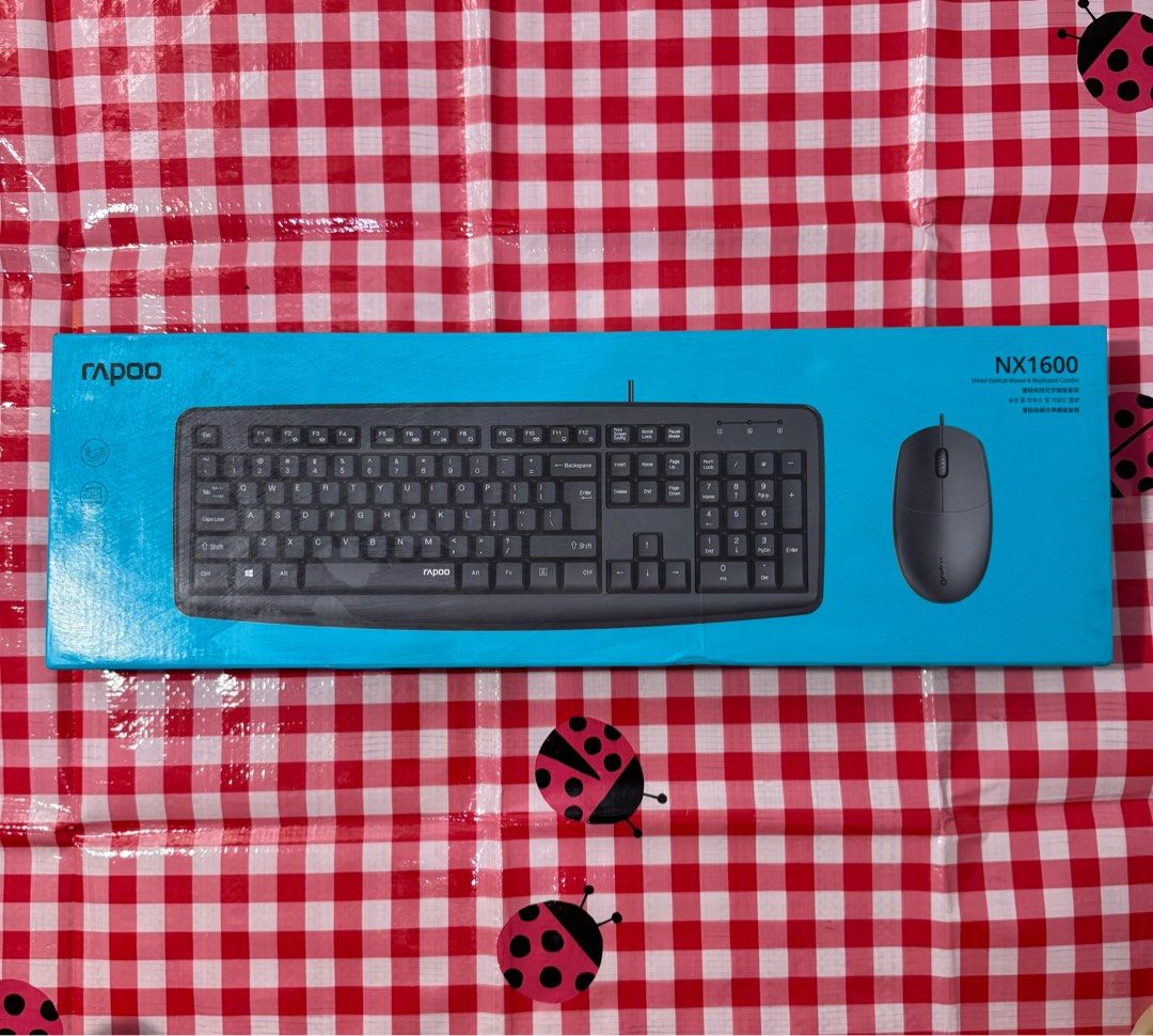 Rapoo NX1600 Keyboard and Mouse (Category: Computer Keyboard) located in Manila. Submitted by mariavictoriashop (Listing ID 1376598858, Image 1). Description: Rapoo NX1600 Keyboard and Mouse Description - Only opened to check what’s inside - Brand New.