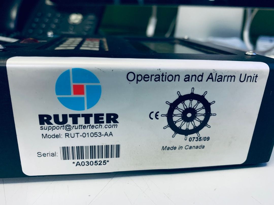 RUTTER OPERATION AND ALARM UNIT-RUT-01053-AA (Category: Office & Business Technology) located in Singapore. Submitted by unimarine (Listing ID 1376492317, Image 1). Description: RUTTER UNIT-RUT-01053-AA OPERATION AND ALARM Condition :- · Good condition and working perfectly. · Minor ding-dent visible at top of the body. No problems to use the item. · Product real images uploaded, you will get what is shown in the images. · 100% genuine product. N