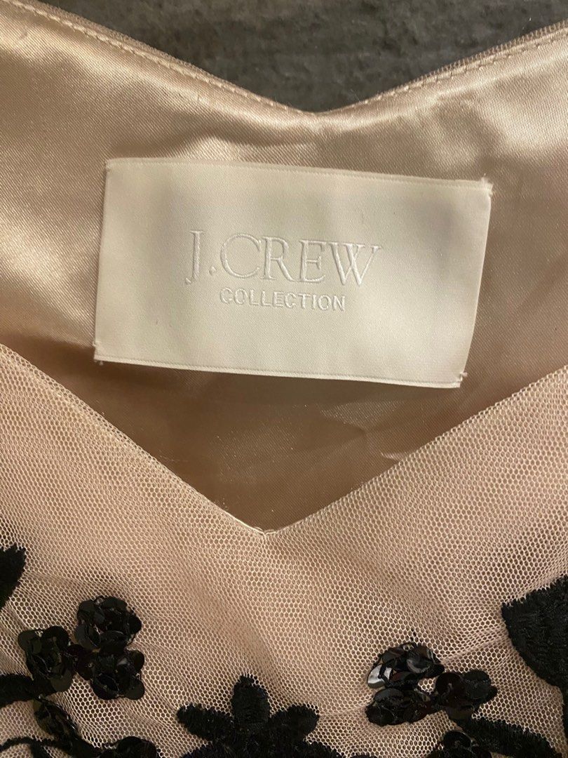 現貨sale‼️size 4 S/M J Crew factory sample sequin mesh embroidery dress party  evening cocktail 女裝珠片網紗刺繡連身裙晚裝裙派對wedding 工廠樣板, 女裝, 連身裙