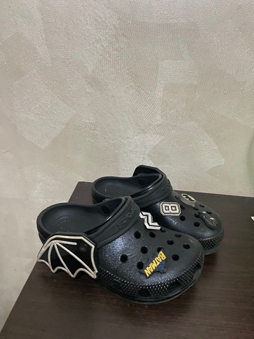 Carousell Batman Shoes For Kids Sandal Crocs Hitam Batman, Bayi