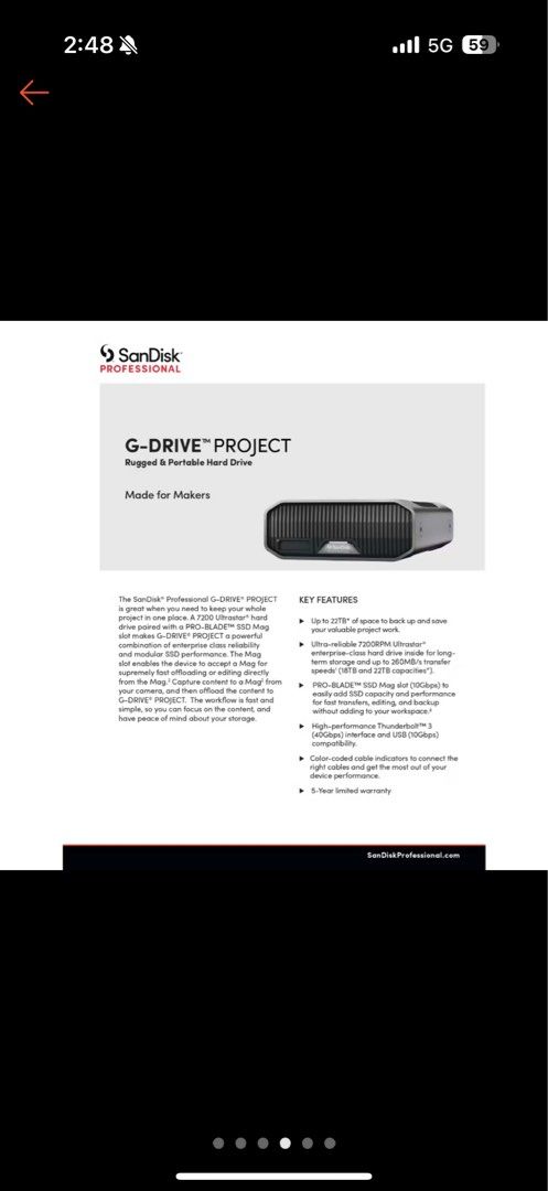 SanDisk Professional G-Drive 22TB63220752645249111