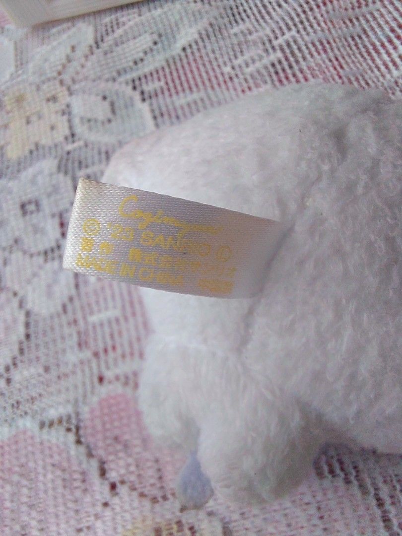 Sanrio Cogimyun fan plush charm (Category: Plushies & Soft Toys) located in Baguio. Submitted by tinkerjoystudio (Listing ID 1376589305, Image 3). Description: ✨️details: ~ official Sanrio Eikoh 2023 Cogimyun tush tag ~ cogi the wheat flour fairy so plump! ~ preloved but well loved, displayed only ♡ actual color may vary due to lighting ♡ be a responsible buyer.
