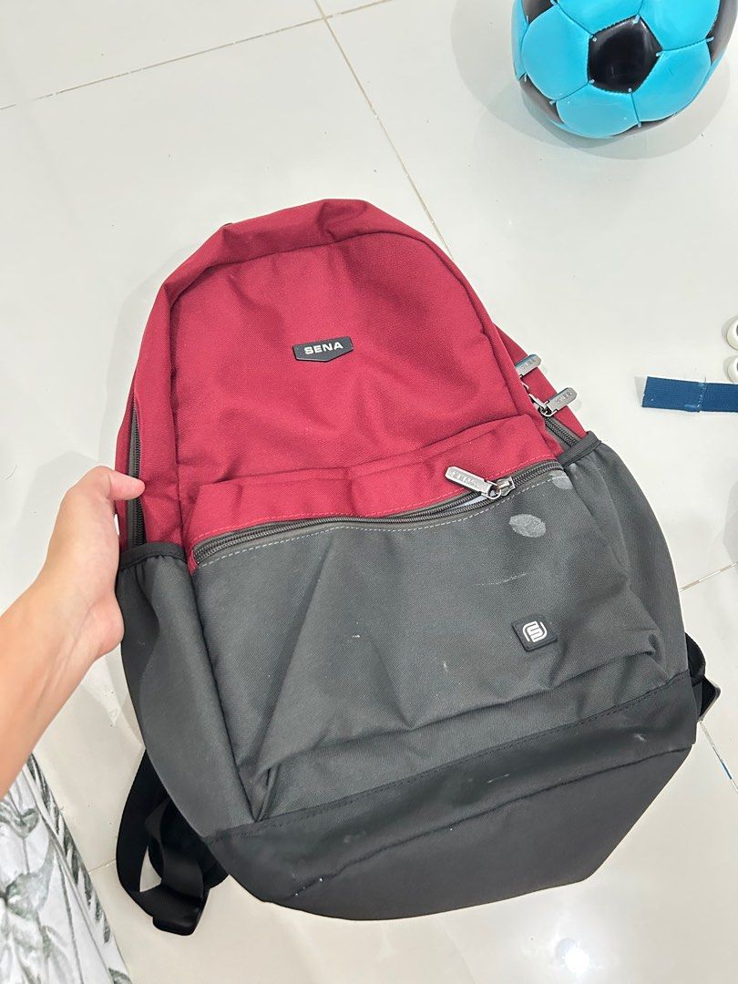 Sena Backpack (Category: Backpacks) located in San Juan, La Union. Submitted by a.l.a.b (Listing ID 1376573284, Image 1). Description: Small white stain at the front (not yet tried washing) .