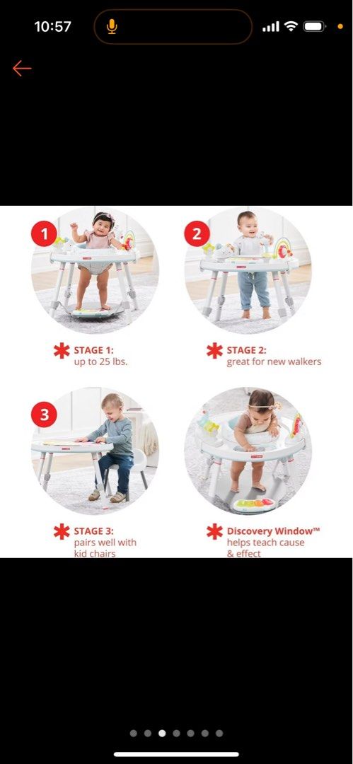 Skip Hop 3-Stage Activity Centre (Silver Lining) (Category: Infant Playtime) located in Singapore. Submitted by mskarah (Listing ID 1376443286, Image 3). Description: Best transitional activity centre for ~6mo to toddler and beyond (finally becomes a cute table) Pre-loved: Everything is intact and works, except a few of the toys are slightly yellowed from storage and the well-loved lamb’s ears are a little frayed (see last pic). .