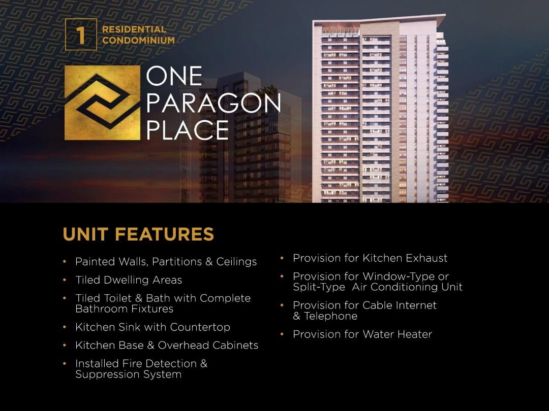 Studio Unit in One Paragon Davao (Category: Apartments & Condos) located in Cebu City. Submitted by furseasons (Listing ID 1376551836, Image 3). Description: Studio Unit at a very prime location for assume. price is slightly negotionable.