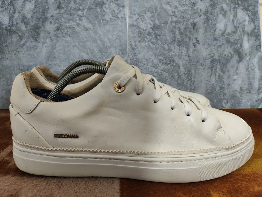 Suecomma Bonnie Sneakers Leather Triple White, Fesyen Pria
