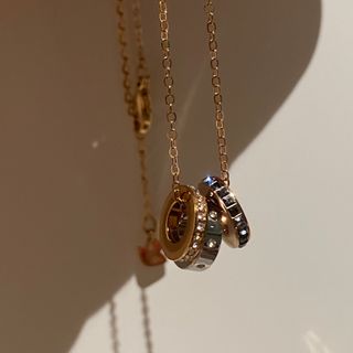 Swarovski necklace 幸運輪 頸鏈 玫瑰金色64202486253185110