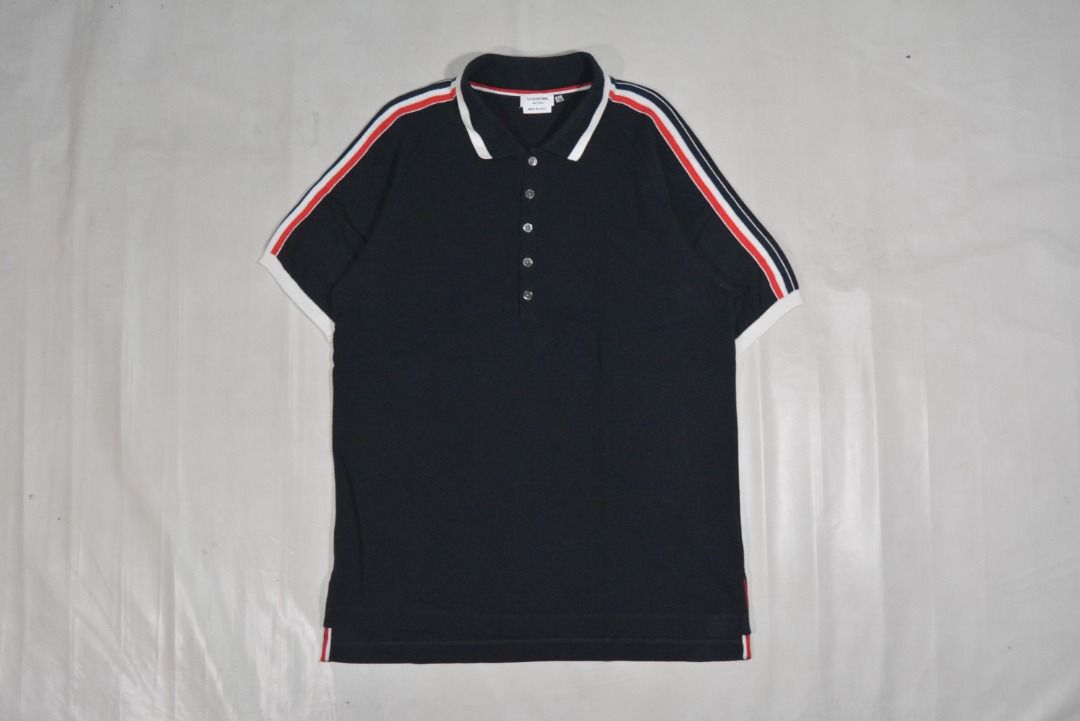 thom browne (Category: Luxury Apparel) located in Baguio. Submitted by sellingtonshop (Listing ID 1376551739, Image 2). Description: 16. Thom Browne Polo Shirt Fits M 27.5 x 19.5 Good as New *color may vary due to lighting Mine: 1080 Steal: 1180 Grab: 1390.