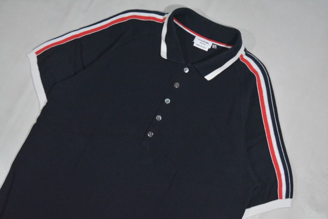 thom browne (Category: Luxury Apparel) located in Baguio. Submitted by sellingtonshop (Listing ID 1376551739, Image 3). Description: 16. Thom Browne Polo Shirt Fits M 27.5 x 19.5 Good as New *color may vary due to lighting Mine: 1080 Steal: 1180 Grab: 1390.