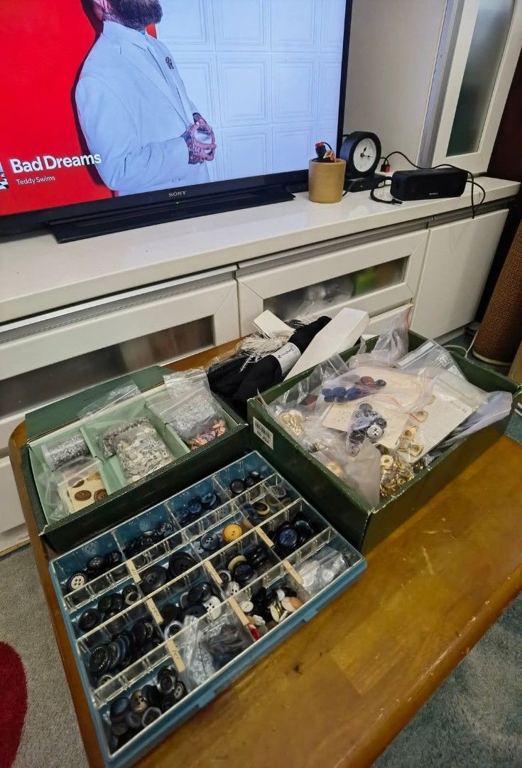thousand pieces of assorted buttons & others (Category: Craft Supplies & Tools) located in Cainta. Submitted by phengaying (Listing ID 1376522042, Image 2). Description: approximately 100 sets of fancy /assorted buttons(approx1k pieces or more) asso, categorized by types per zip lock, ykk zipper heads and end locks, box and organizer included sourced from japan take all!! made of metals, fabric and majority is plasticsjapan/uk made. for take all 