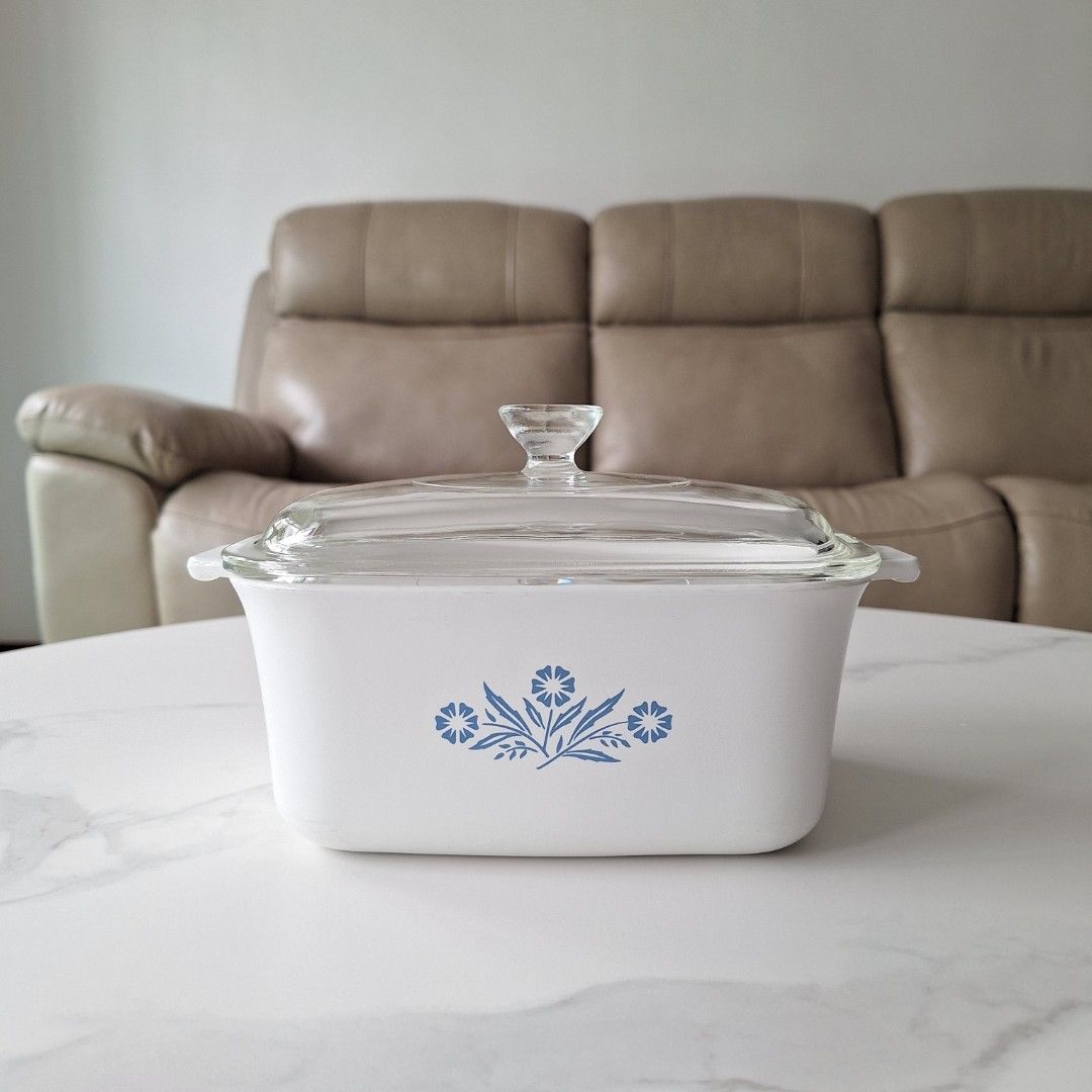 Vintage Corning Ware Blue Cornflower Quarts Rectangular