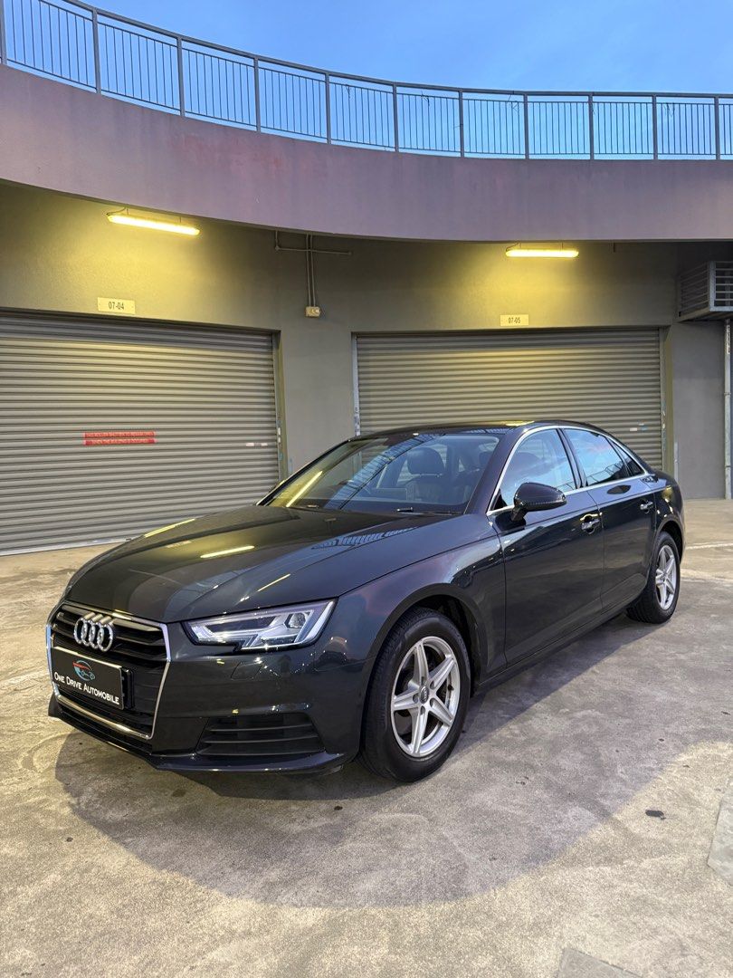 Audi A4 2.0 (A) (Category: Used Cars) located in Singapore. Submitted by valuemotoring (Listing ID 1376743088, Image 1). Description: 84440900 Clearance sale Audi A4 2.0A Aug 2018 from $890 monthly mega promo!! Low mileage 🔥🔥🔥 Mega Promo!!! superb condition! Highest trade in! 🔥🔥🔥🔥🔥🔥🔥🔥🔥🔥🔥🔥🔥🔥🔥🔥🔥 Trusted dealer . Best package Guranteed . Interest rate from 1.68% . 10% downpayment mega promo PHV full loan $0 downpayment . $3888 dr