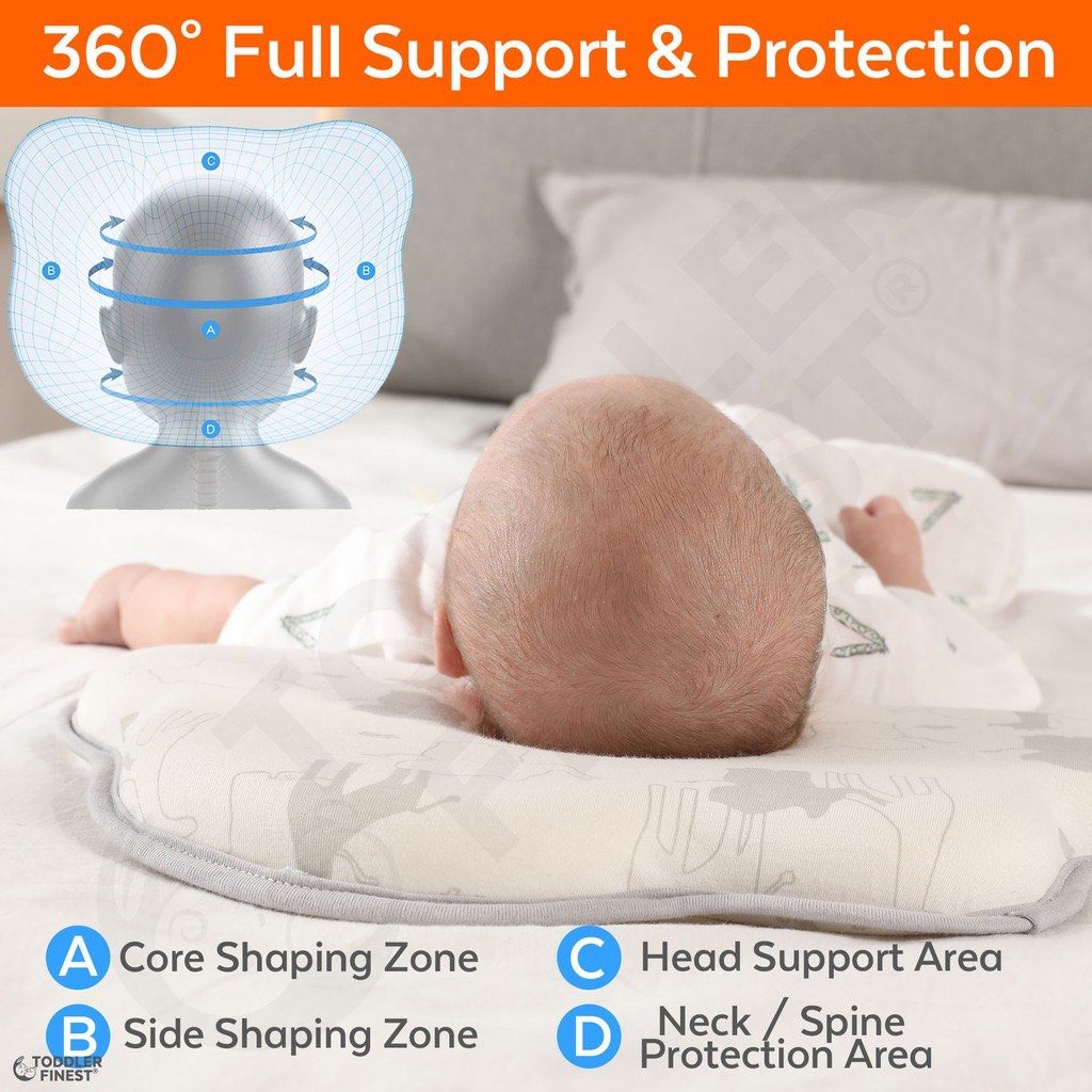 baby head shaping pillow (Category: Childrens' Beds) located in Singapore. Submitted by lazieduckie (Listing ID 1376761057, Image 2). Description: rainbow design only used for less than 20mins.. baby doesn’t like pillows 😮‍💨 - comes with case.