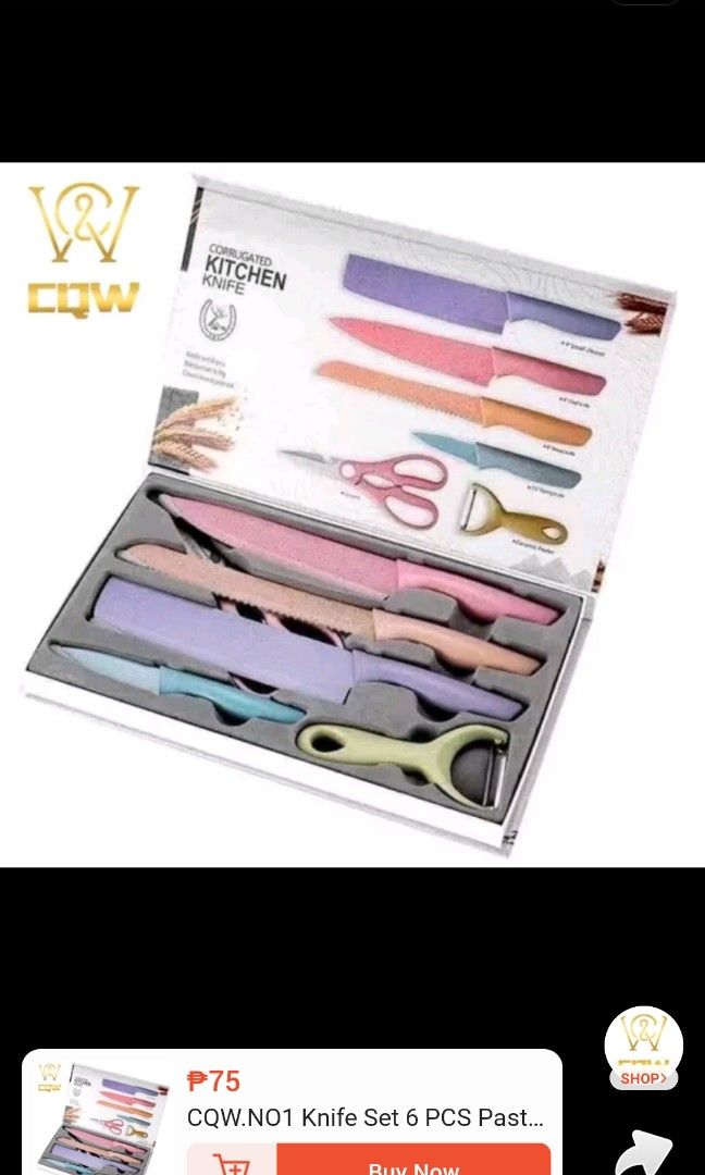 Bali knife set pastel (Category: Knives & Chopping Boards) located in Baguio. Submitted by mycoboutique (Listing ID 1376685976, Image 3). Description: set of pastel colored cutlery set. brand new.