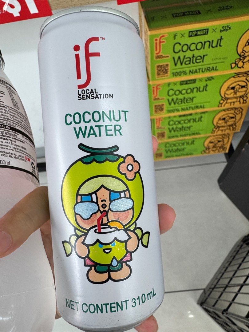 Coconut water IF x PopMart X Crybaby (Category: Beverages) located in Singapore. Submitted by joeylny (Listing ID 1376644080, Image 2). Description: 1 carton $25 Expiry oct 2025 Self collect at 352 Balestier road 329780 at my unit only. .