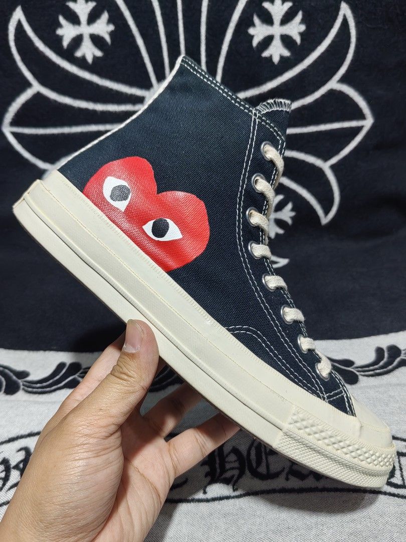 CONVERSE X CDG PLAY (Category: Sneakers) located in Baguio. Submitted by curated_luxe_brandeds (Listing ID 1376695787, Image 2). Description: CONVERSE X CDG PLAY US 7 MENS US 8-9 WOMENS EUR 40 CM 25.5 PHP 3580+SF SEE PICS FOR DETAILS EXCELLENT CONDITION COLOR MAY VARY DUE TO LIGHTING IG/FB PAGE/CAROUSELL: curated_luxe_brandeds FACEBOOK SELLING ACCOUNT: ESTEPH COLPITA SA PHYSICAL STORE: STALL 324B THIRD FLOOR SKYWORLD SESSION ROAD BAGUIO CITY.