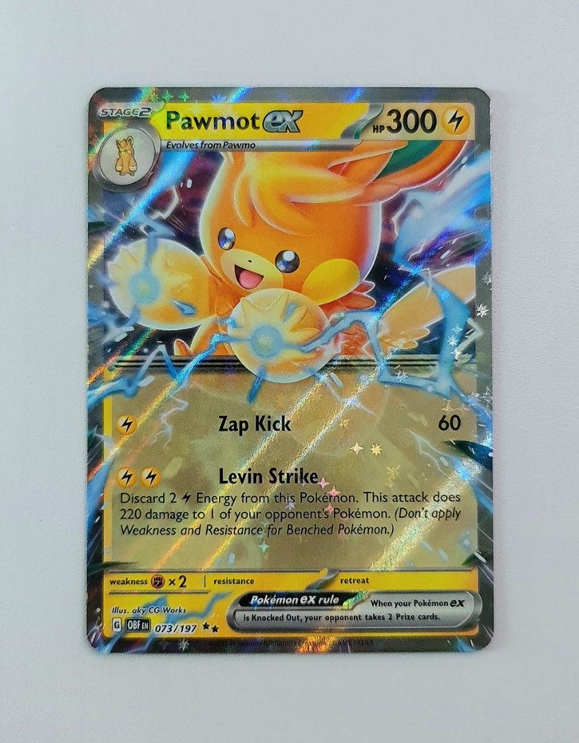 pawmot ex pokemon card value Amazon.com: Pawmot ex - 073/197 Double Rare - Obsidian Flames