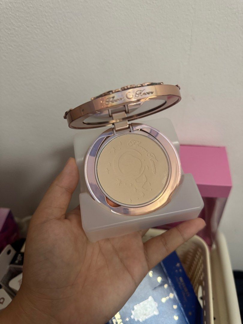 Flower Knows mermaid collection pressed powder (Category: Makeup) located in Cavite. Submitted by kaokao_declutter (Listing ID 1376680765, Image 3). Description: Flower knows mermaid collection pressed powder in 02 Fair beige, it comes with the puff as well as the original box (water damaged box).
